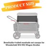 HKYLRAT 4-Sided Stroller Sunshade Net, Adjustable Wagon Attachment Cover Canopy