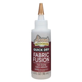 Aleene's Quick Dry Fabric Fusion, Fast-Drying Permanent Fabric Glue, Stong Bond Dries Soft and Clear in Minutes, 4 fl oz