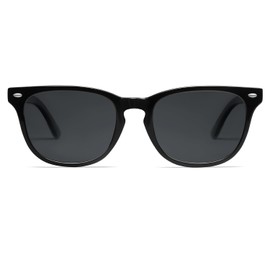 VANLINKER Retro Polarized Square Sunglasses for Women Men Vintage Round Shades VL9831,Black