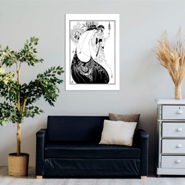 Spiffing Prints Oscar Wilde Aubrey Beardsley - Peacock Skirt Illustration for Salome - Extra Large - Semi Gloss - Unframed