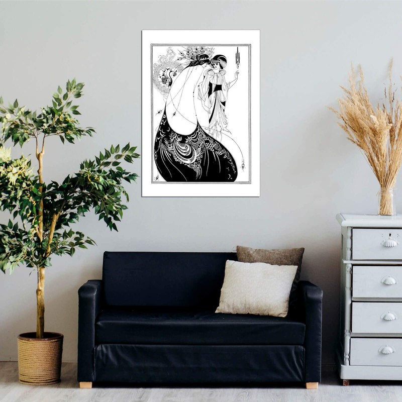 Spiffing Prints Oscar Wilde Aubrey Beardsley - Peacock Skirt Illustration