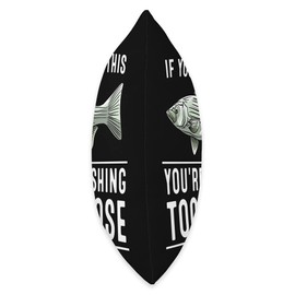 Cute Fish Hunter Humor Quote Lover Gag Fan Designs Funny You're Fishing Too Close Gift Men Women Cool Fishermen Throw Pillow, 18x18, Multicolor