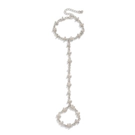 TTPSRY Women's Bracelets Boho Slave Bracelet Ring Link Bracelet Gold Finger Chain Thin Minimalist Handlet Bracelet Jewelry for Girls