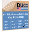 Duco Clear Custom Cut to Size Plexiglass Sheets 1/8 Inch