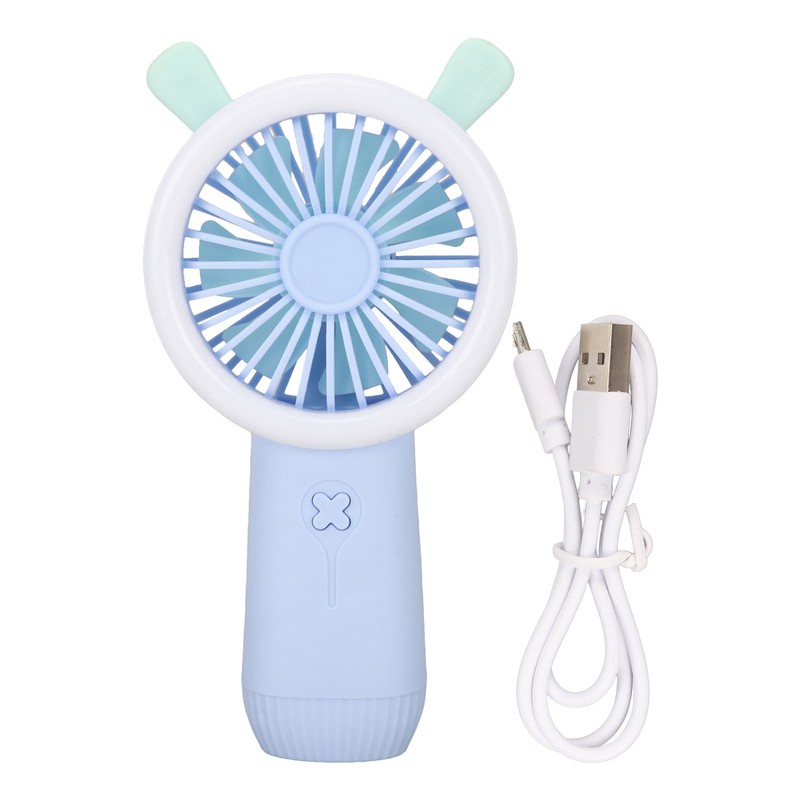 Mini Handheld Fan 3 Levels Adjustable USB Rechargeable Cute Rabbit