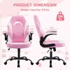 HOMEFLA Computer Gaming Desk Chair Ergonomic Lumbar Support with Flip-up