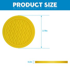 KHGUZ 4PCS Car Cup Coasters, Non-Slip Automotive Insert Cup Holder Pad, Waterproof Dustproof Vehicle Interior Decorative Embedded Drink Mat Accessories, Universal for RV, SUV, Truck (Yellow)