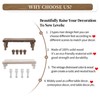 Hanobe Wooden Riser Decorative Tray: Farmhouse Wood Pedestal Display Stand