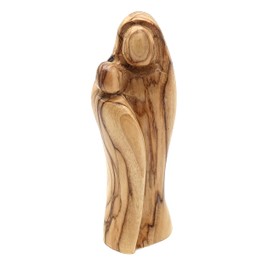 Zuluf Mary with Baby Jesus Statue 4.7" - Small Hand Carved Olive Wood Mother Child Figurine Bethlehem Nativity Décor