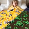Excavator Blanket Construction Gifts for Kids Glow in The Dark