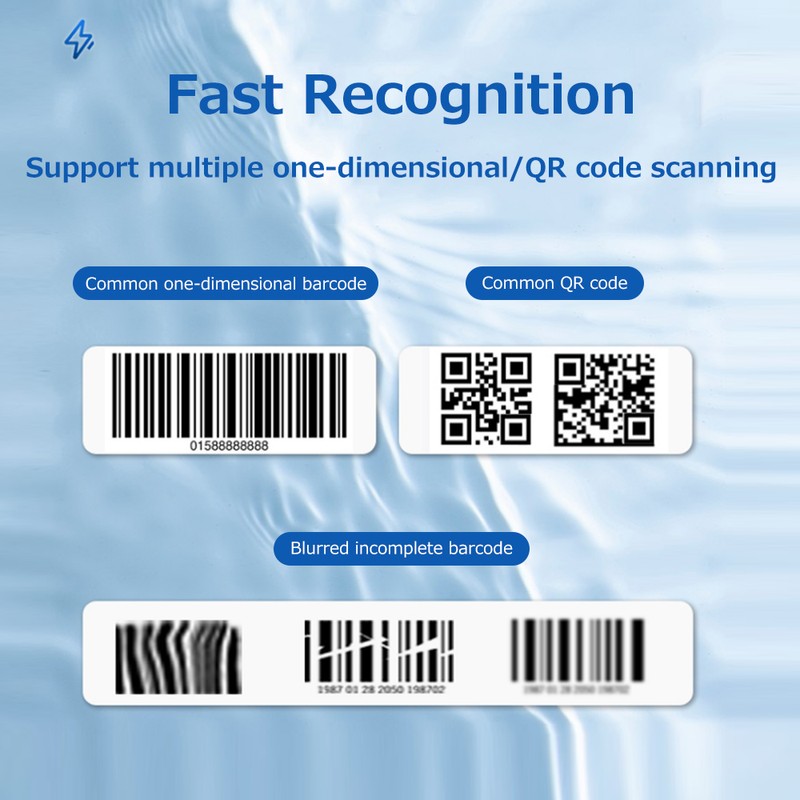 Wearable Ring Type Barcode Scanner USB Wired+2.4G+BT Three-mode Connection Support