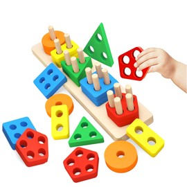 KOUQIYA Juguetes de Clasificación y Apilamiento,Juguetes Colorido Sensoriales,Juguetes Montessori para Educativos para Niños,Material Didáctico Preescola,Juguetes Didacticos,Regalos de Pascua