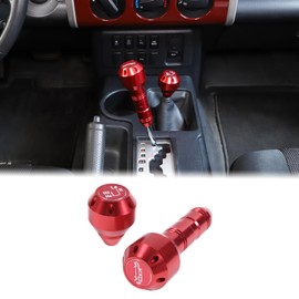 Gear Shift Knob Fit for Toyot@a FJ Cruiser 2007-2021 Aluminum Alloy Weighted Gear Lever Metal Stick Shifter Handle Center Console Car Automatic Gear Stick Shift Knob Replacement Interior Accessories