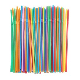 Pack of 100 Reusable Bendable Straws