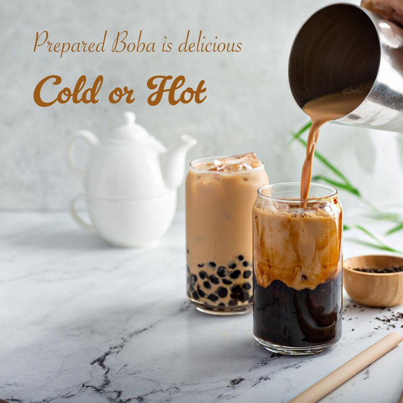 E-FA BRAND Boba Black Tapioca Pearl, Fresh Boba Bubble Tea,