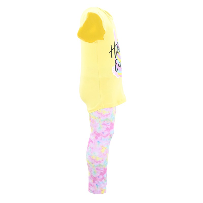 Unique Baby Conjunto de leggings de conejo de Pascua para