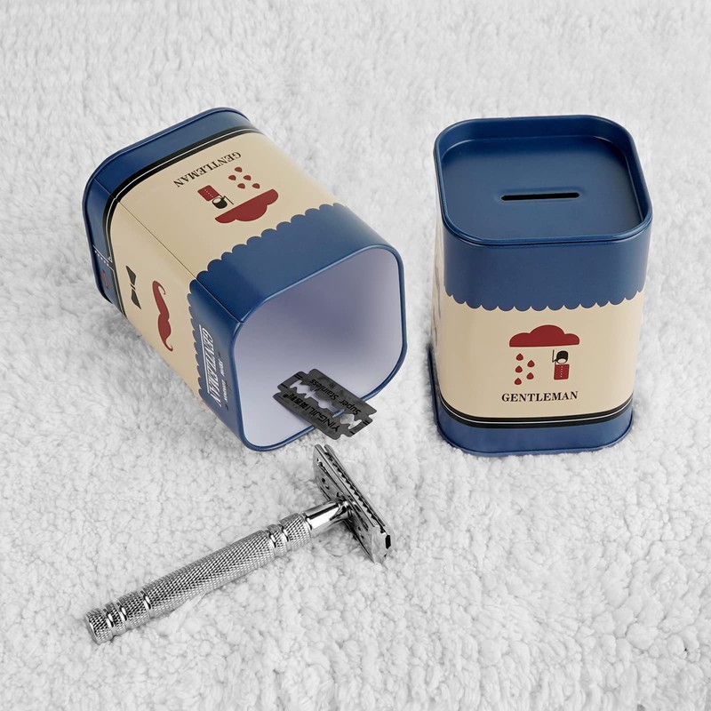 1 Pack Razor Blade Disposal Container for Safety Razor Blade,