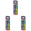 Brush Buddies Hot Wheels Manual Soft Bristled Toothbrushes for Kids, 3-Pack, Multi-Colored & Fun, Anti-Slip Grip, Children's Toothbrushes