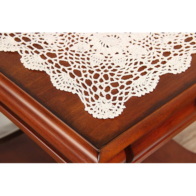 vanyear Handmade Crochet Lace Table Cloth Doilies Placemat Dining Room