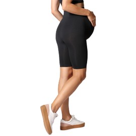 Be Mammy Kurze Umstandsleggings BE-1124 (Schwarz, S-M)