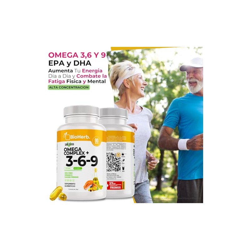 BioHerb Omega Complex 3, 6 y 9 con Alta Concentracion