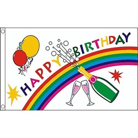 Flagtex Happy Birthday Bottle Large Flag