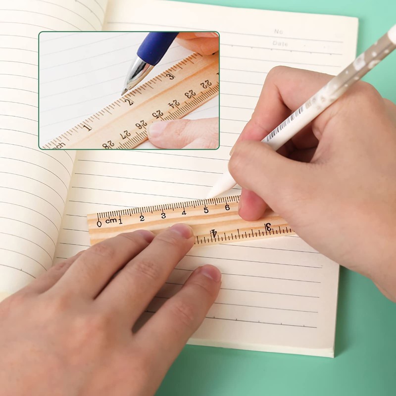 WUWEOT 72 Pack Wooden Ruler, 12 Inch Rulers Bulk, Office