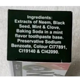 Essential Palace NEEM Toothpaste 5 in 1 By Essential Palace Fluoride Free & Vegetable Base - 2 Tubes / Pack