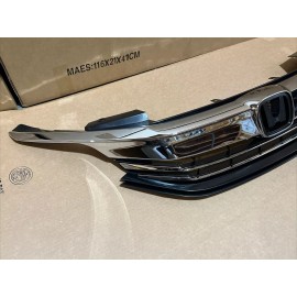 New Replacements for 2016-2017 HONDA ACCORD 4dr SEDAN Front Bumper Upper Grille w/ Chrome Trim