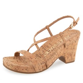 Aerosoles Women's Miles Wedge Sandal, Natural Cork, 8