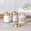 Apothecary Jar Canisters Bathroom Vanity Organizer - Qtip Holder Storage