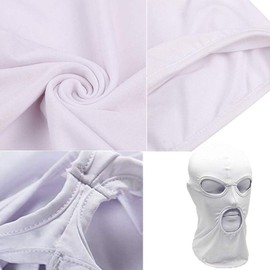 WYSUMMER Balaclava for Men and Women, Thin Lycra Three Holes Full Face Mask for Motorcycle Bike Hunting Cycling Hat Ski, White