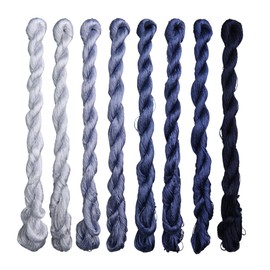 MINGGUXIUYI Natural 100% Silk Thread, Handmade Embroidery Thread Silk Floss 8 Colors 110m Each (69)