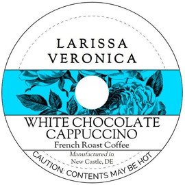 White Chocolate Cappuccino French Roast Coffee (Single Serve K-Cup Pods) (Gourmet, Naturally Flavored, Whole Coffee Beans) (12 pods, ZIN: 578103)