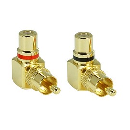 SunshineTronic 2 x Premium Angle Adaptor | RCA Male to Female | Set