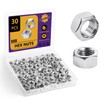 M8-1.25mm Hex Nuts, 30Pcs Metal Nuts, Steel Nut, (18-8) 304