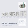 Set of 2 Clamp Holders for Metal Plates, Clamp Mounting,