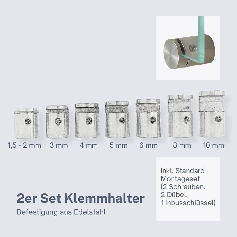 Set of 2 Clamp Holders for Metal Plates, Clamp Mounting,
