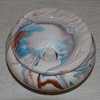 Small Tunisian Marble Ashtray in Blue, Brown and White
