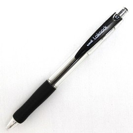 Mitsubishi Pencil SN100075P.24 Ballpoint Pen, Belly Knock, 0.7 mm, Black, Pack of 5