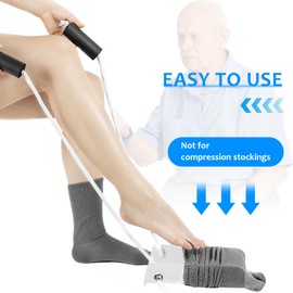 Sock Dressing Aid, Improved U-shaped Dressing Aid for Socks and Stockings, Sock Dressing Aid After Hip Surgery, Sock Puller for Seniors, Pregnant Women, Immobile People - A