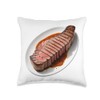 New York Strip Steak Throw Pillow