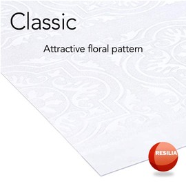 RESILIA Premium Floor Protector for Hardwood Floors – Easy-to-Clean, Heavy Duty Plastic Vinyl, Clear Mediterranean, 27 Inches x 25 Feet, for Hallway, Living or Dining Room Use, Made in The USA