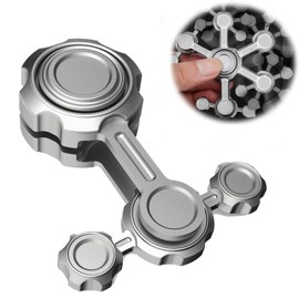 Cool Infinity Gear Gravity Fidget Spinner Metal Toy for Kids Adults, Chaos Flippy Fidget Chain Finger Hand Spinner Desk Toy, Small Gadget Stress Relief Fingertip Gyro Prizes Gift