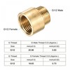 sourcing map Brass Extension Pipe Fitting 15mm G1/2 Female to