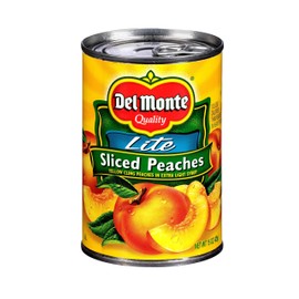 Del Monte Lite Sliced Yellow Cling Peaches in Extra Light Syrup 15oz (Pack of 6)
