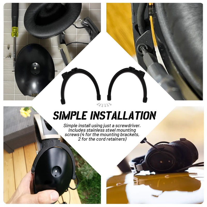 HQPARRTS Headset Earcup Parts Yokes Bails Stirrups and Screws Compatible