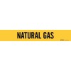 Brady Self-Sticking Vinyl Pipe Marker Natural Gas Black On Yellow