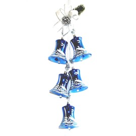 Jingle Bells Lauscha Advent Hanging Bell 7 cm Royal Blue