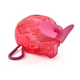 O2COOL FMS0001 Carabiner Misting Fan-Raspberry
